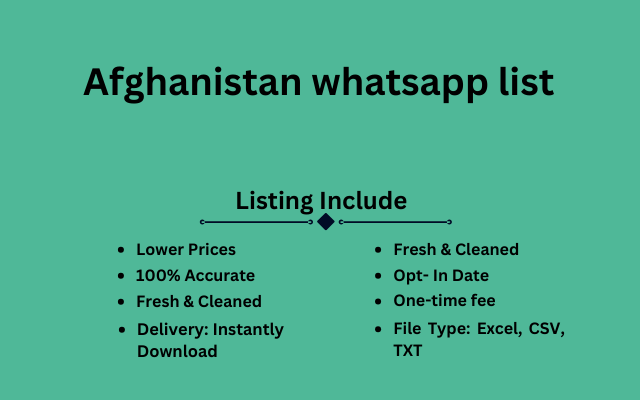 Afghanistan whatsapp list