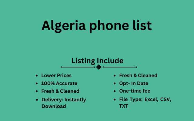 Algeria phone list