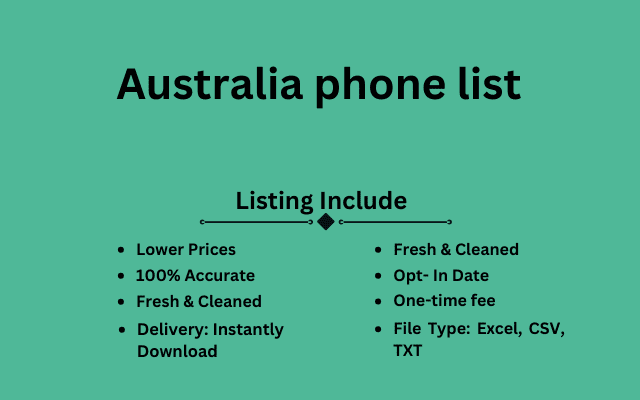 Australia phone list