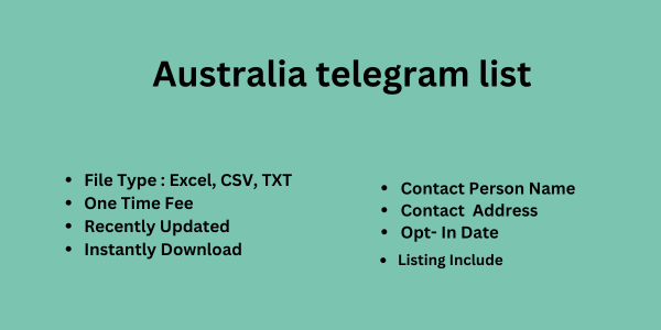 Australia telegram list_