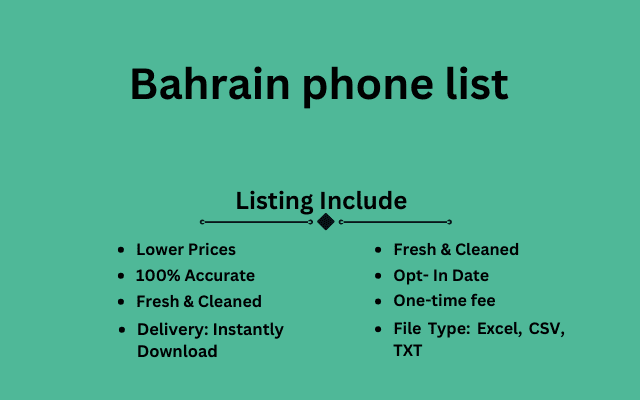 Bahrain phone list