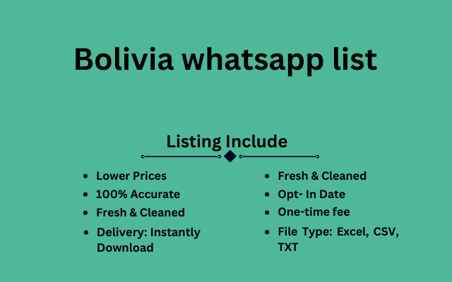 Bolivia whatsapp list