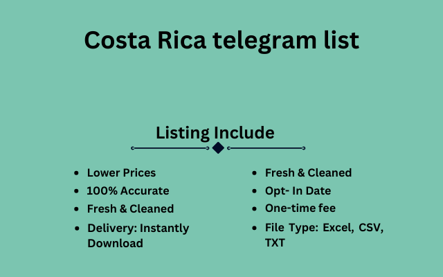 Costa Rica telegram list