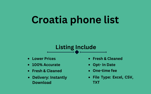 Croatia phone list