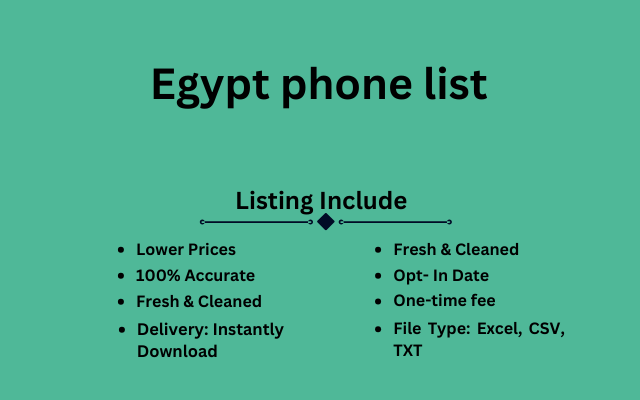 Egypt phone list