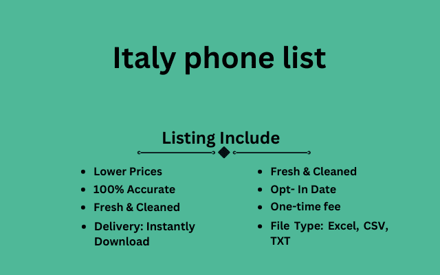 Italy phone list
