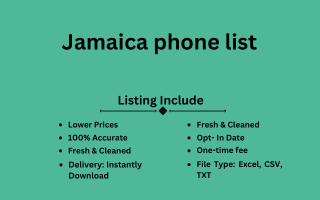 Jamaica phone list